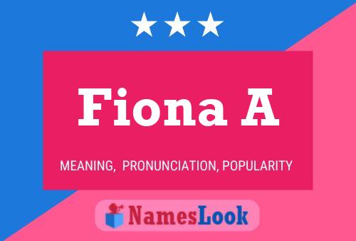 Fiona A Name Poster