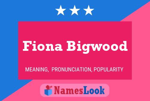 Fiona Bigwood Name Poster