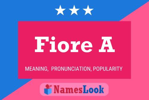 Fiore A Name Poster