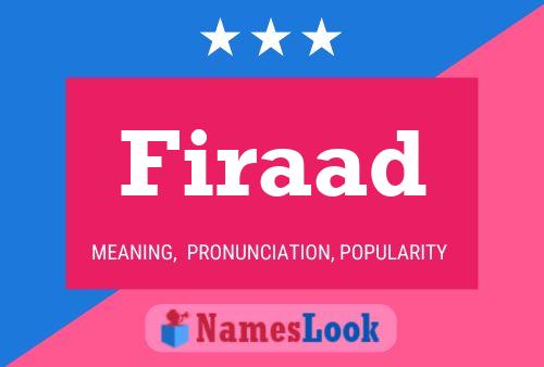 Firaad Name Poster