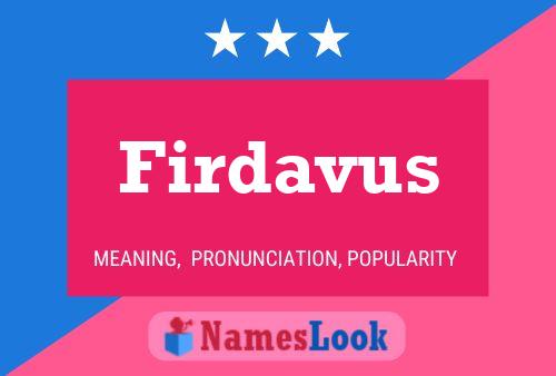 Firdavus Name Poster