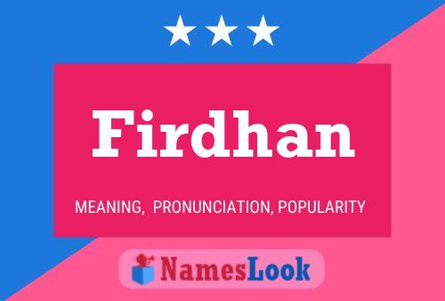 Firdhan Name Poster