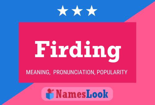 Firding Name Poster