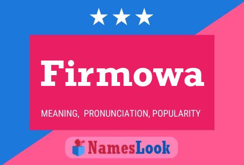 Firmowa Name Poster