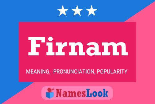 Firnam Name Poster