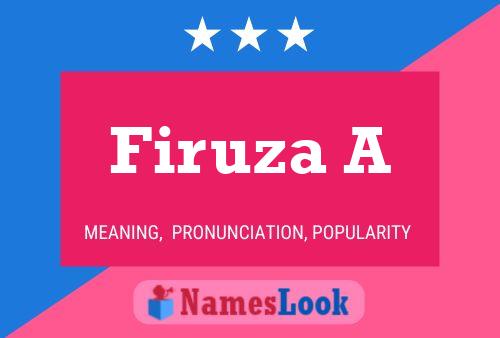 Firuza A Name Poster