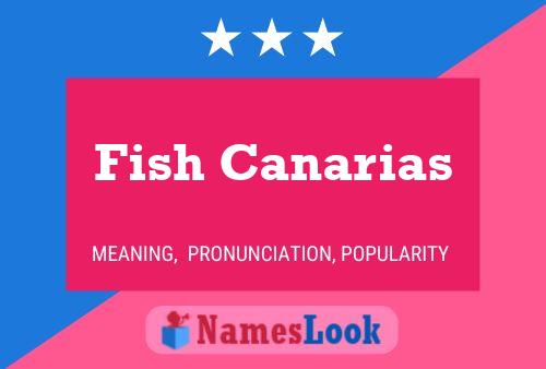 Fish Canarias Name Poster