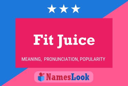 Fit Juice Name Poster