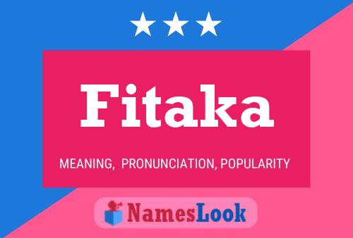 Fitaka Name Poster