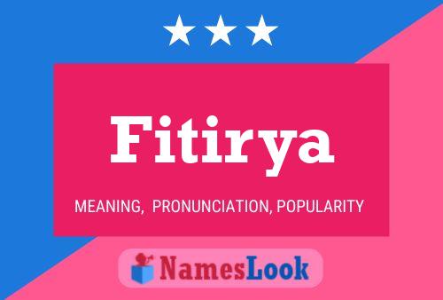 Fitirya Name Poster