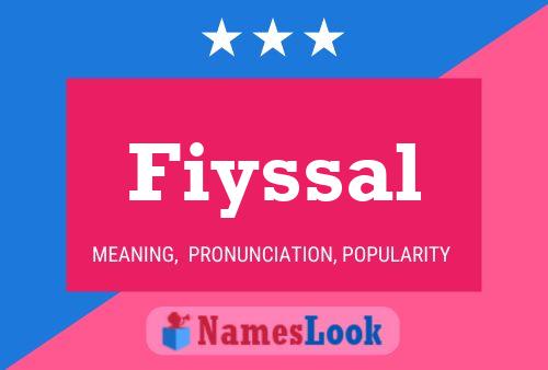 Fiyssal Name Poster