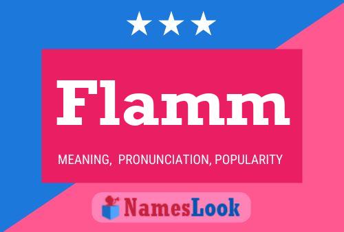 Flamm Name Poster