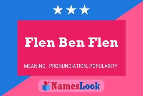 Flen Ben Flen Name Poster