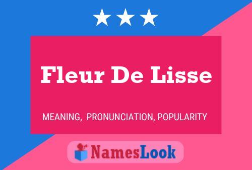 Fleur De Lisse Name Poster