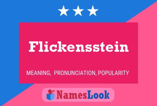 Flickensstein Name Poster