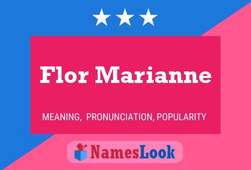 Flor Marianne Name Poster