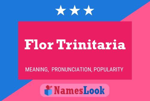 Flor Trinitaria Name Poster