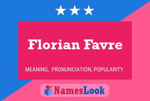 Florian Favre Name Poster