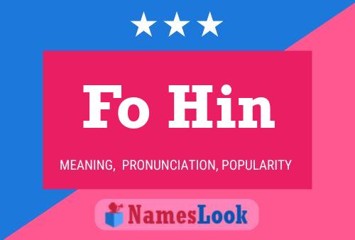 Fo Hin Name Poster