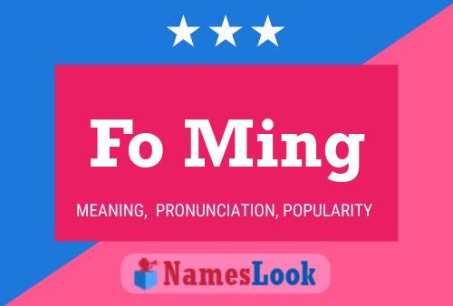 Fo Ming Name Poster