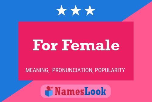 For Female Name Poster