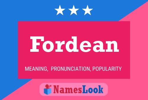 Fordean Name Poster