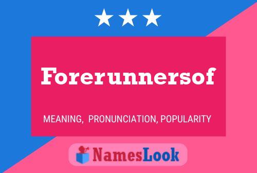 Forerunnersof Name Poster