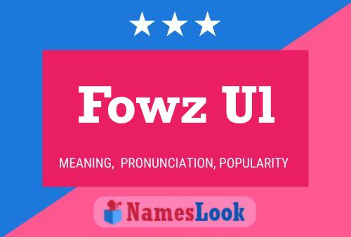 Fowz Ul Name Poster