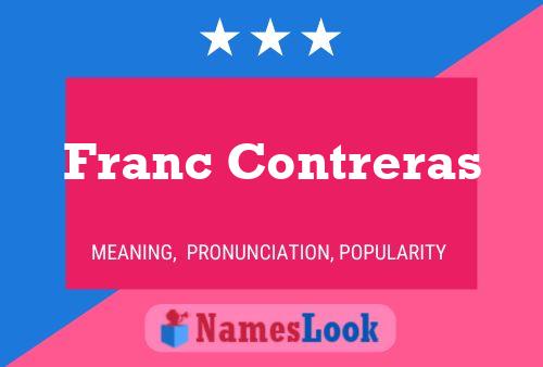 Franc Contreras Name Poster