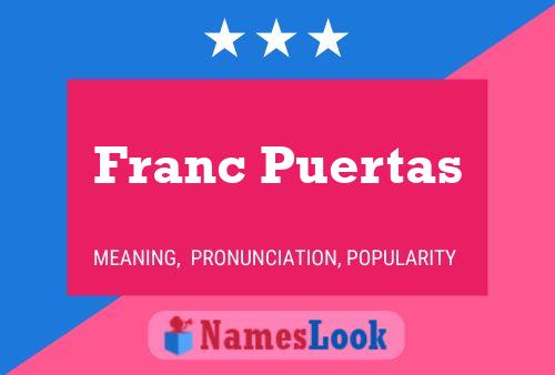 Franc Puertas Name Poster