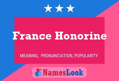 France Honorine Name Poster