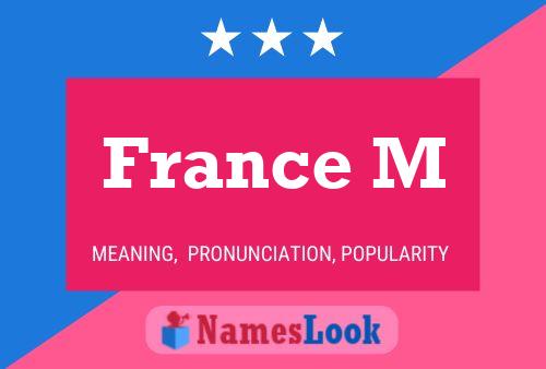 France M Name Poster