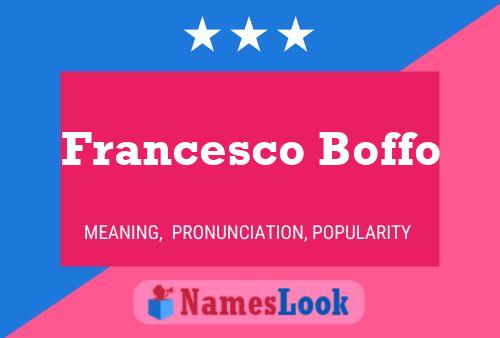 Francesco Boffo Name Poster