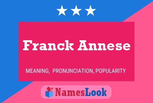 Franck Annese Name Poster