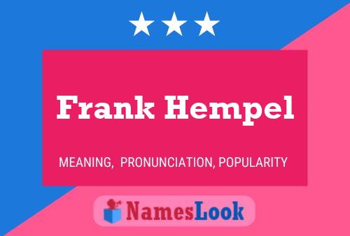 Frank Hempel Name Poster