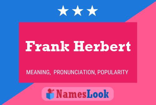 Frank Herbert Name Poster