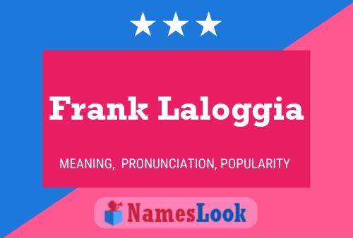 Frank Laloggia Name Poster