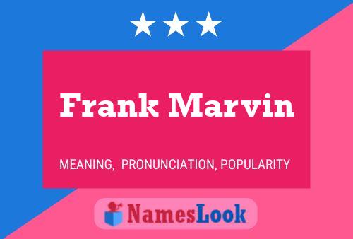 Frank Marvin Name Poster