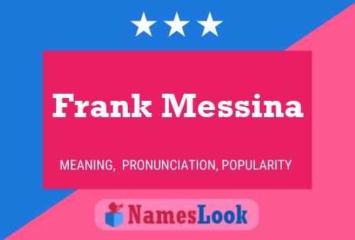 Frank Messina Name Poster