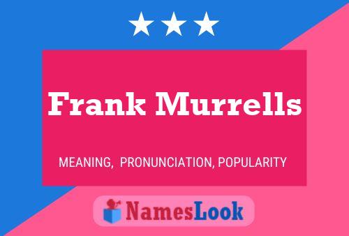 Frank Murrells Name Poster