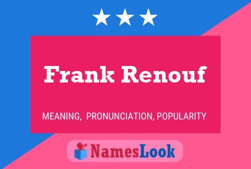 Frank Renouf Name Poster