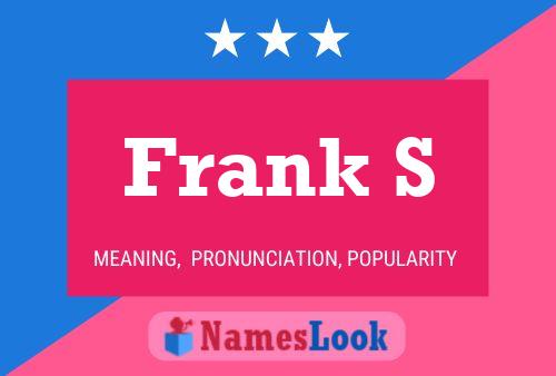 Frank S Name Poster