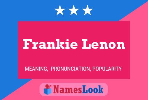 Frankie Lenon Name Poster