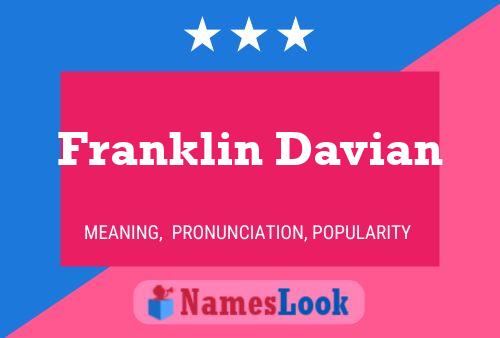 Franklin Davian Name Poster