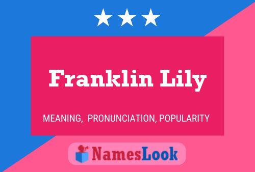 Franklin Lily Name Poster