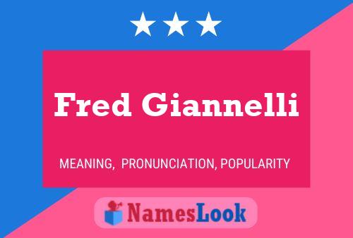 Fred Giannelli Name Poster