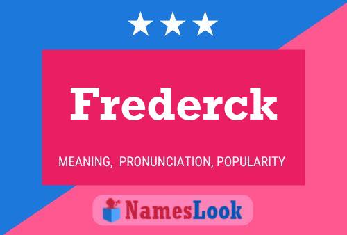 Frederck Name Poster