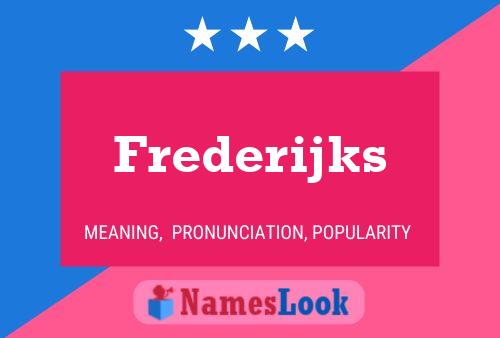 Frederijks Name Poster