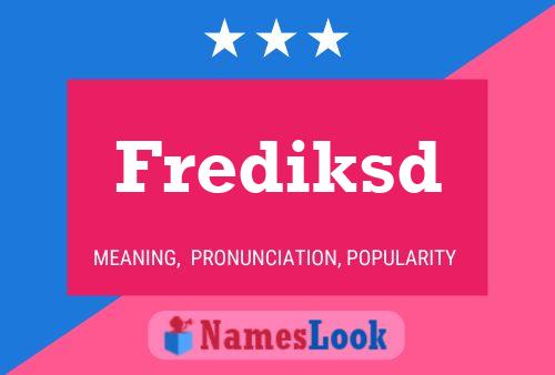 Frediksd Name Poster