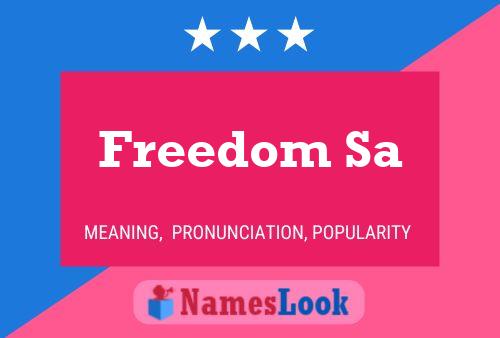 Freedom Sa Name Poster